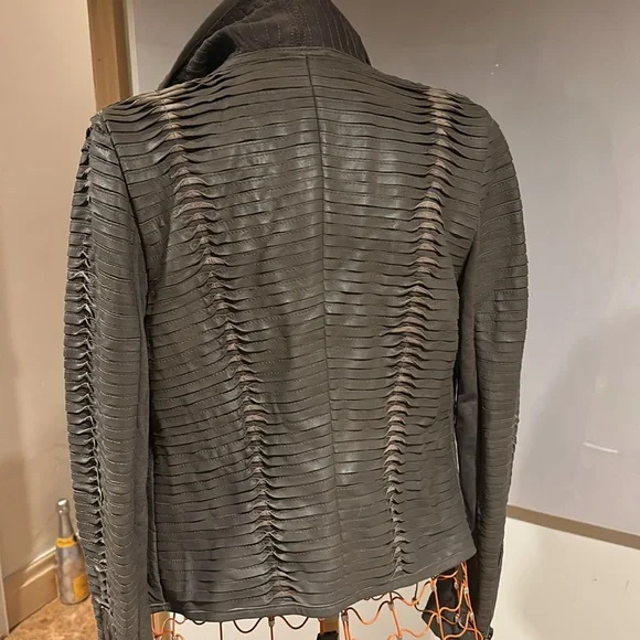 Line Lambskin Leather Jacket - Picture 5 of 8